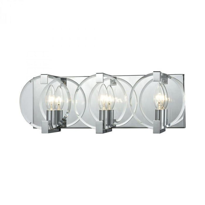 Elk Clasped Glass 3 Light Vanity Sconce In Model: 81341/3