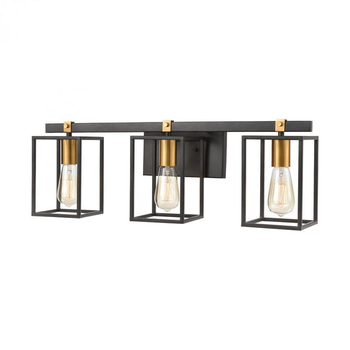 Elk Cloe 3 Light Vanity Light In Matte Black Model: 46632/3