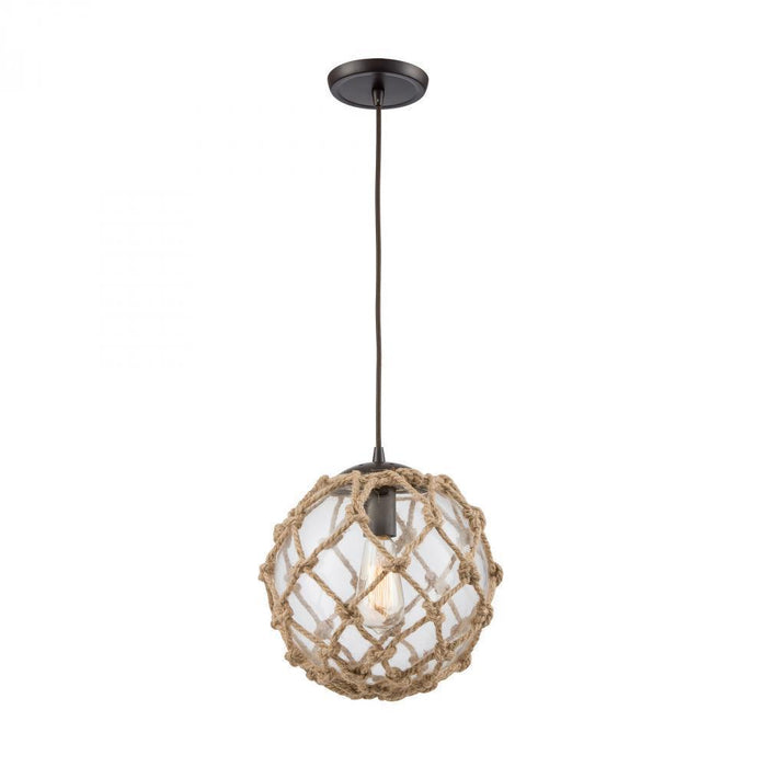 Elk Coastal Inlet 1 Light Mini Pendant In Oiled Model: 10715/1