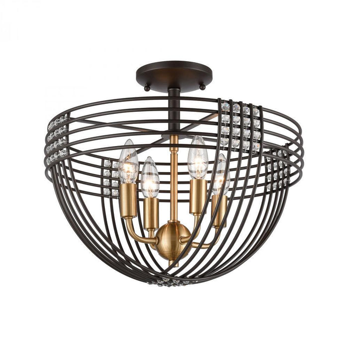 Elk Concentric 4 Light Semi Flush Mount In Oil Model: 11191/4