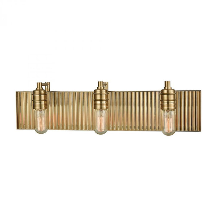 Elk Corrugated Steel 3 Light Vanity Sconce In Model: 15942/3