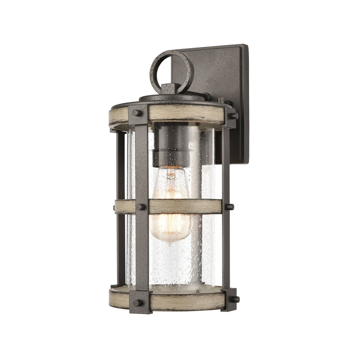 Elk Crenshaw 1 Light Outdoor Sconce In Anvil Iron Model: 89144/1