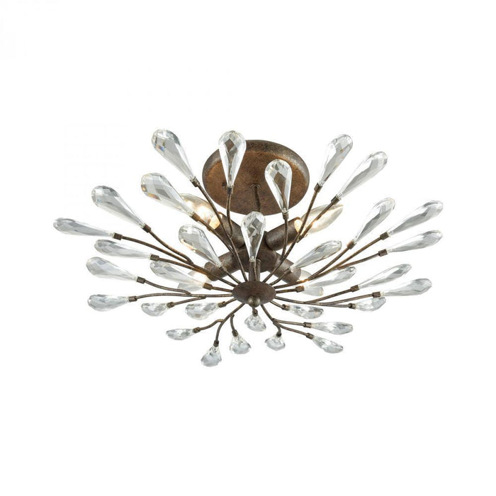 Elk Crislett 4 Light Semi Flush In Sunglow Bronze Model: 18241/4