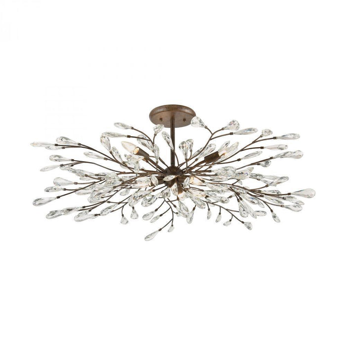 Elk Crislett 6 Light Semi Flush Mount In Sunglow Model: 18255/6