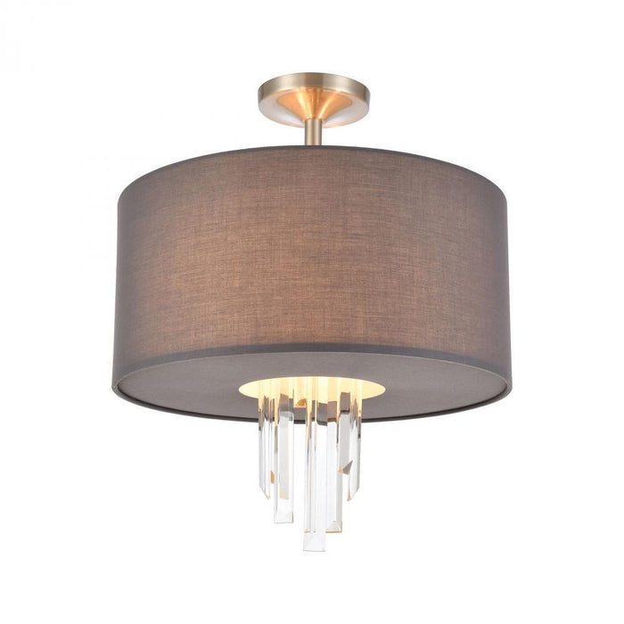 Elk Crystal Falls 3 Light Semi Flush Mount In Model: 46592/3