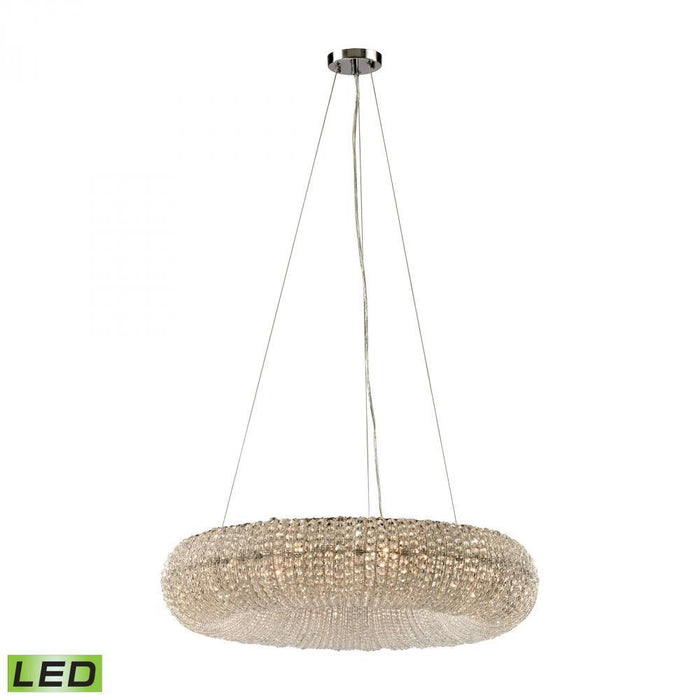 Elk Crystal Ring 10 Light Chandelier In Chrome Model: 45292/10-LED