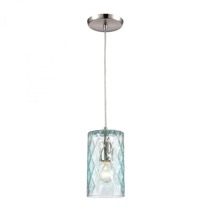 Elk Diamond Pleat 1 Light Mini Pendant In Satin Model: 21194/1