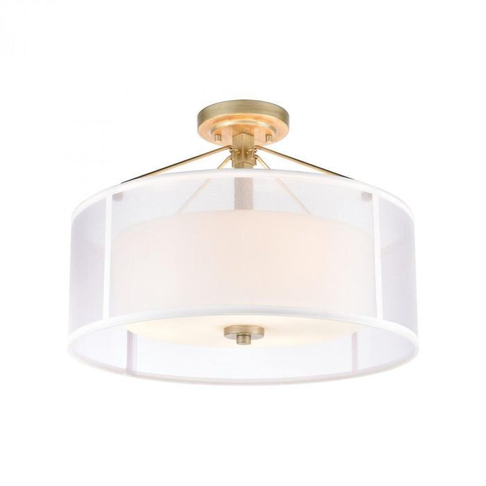 Elk Diffusion 3 Light Semi Flush Mount In Aged Model: 57034/3