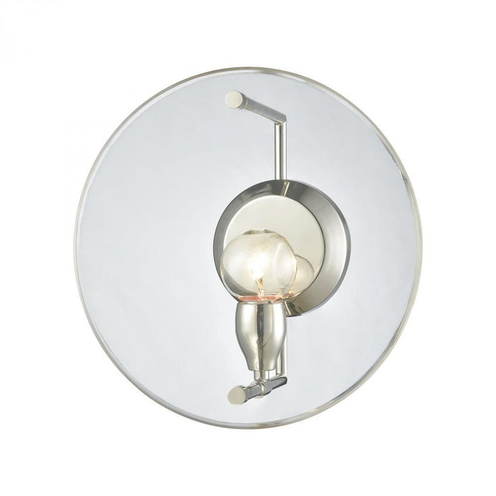 Elk Disco 1 Light Sconce In Polished Nickel With Model: 32320/1