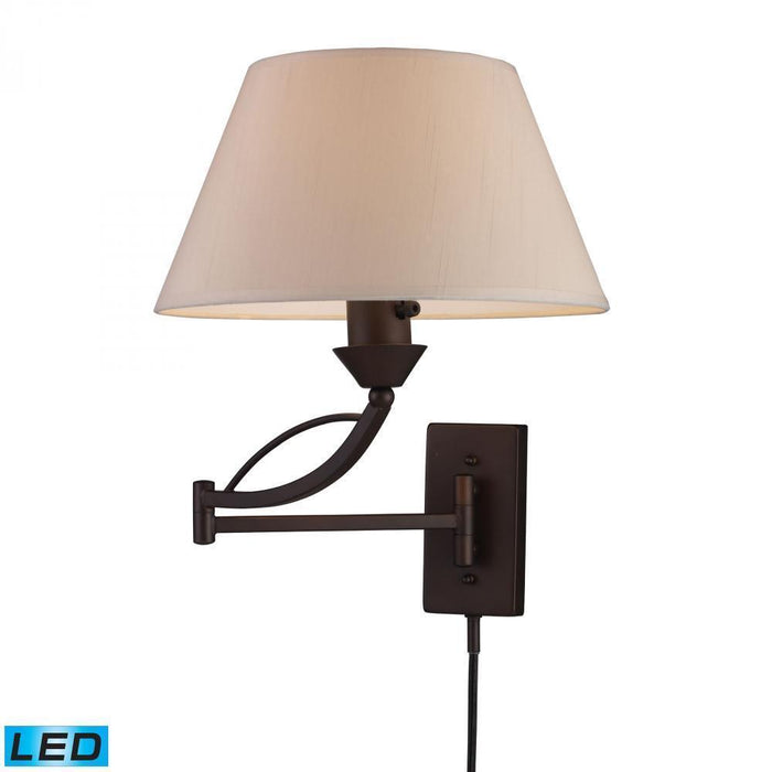 Elk Elysburg 1 Light Swingarm Wall Lamp In Aged Model: 17026/1-LED