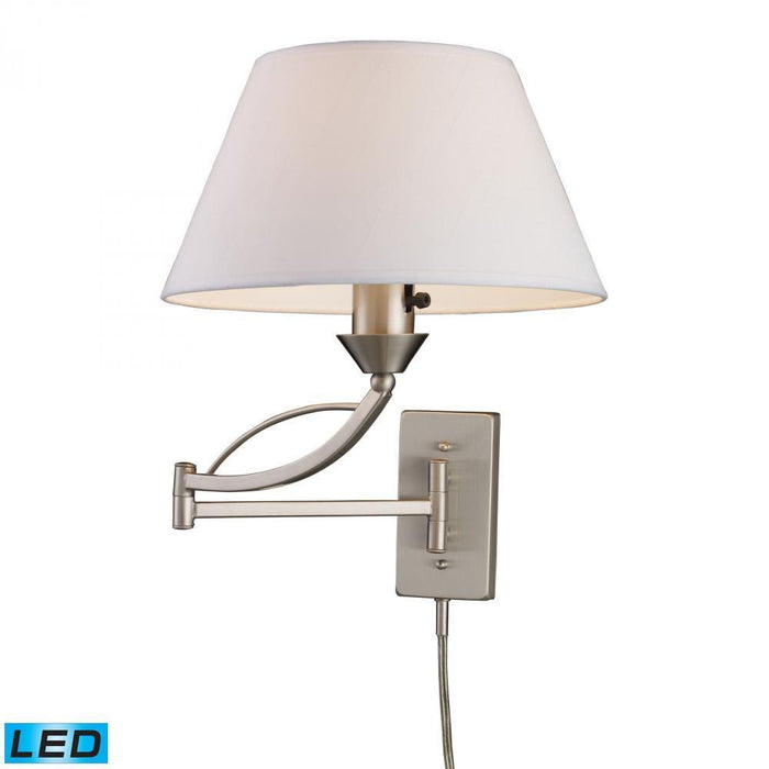 Elk Elysburg 1 Light Swingarm Wall Lamp In Satin Model: 17016/1-LED