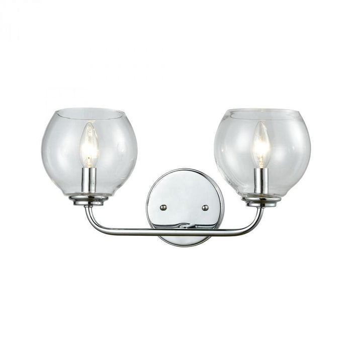 Elk Emory 2 Light Vanity Lamp In Polished Chrome Model: 81361/2