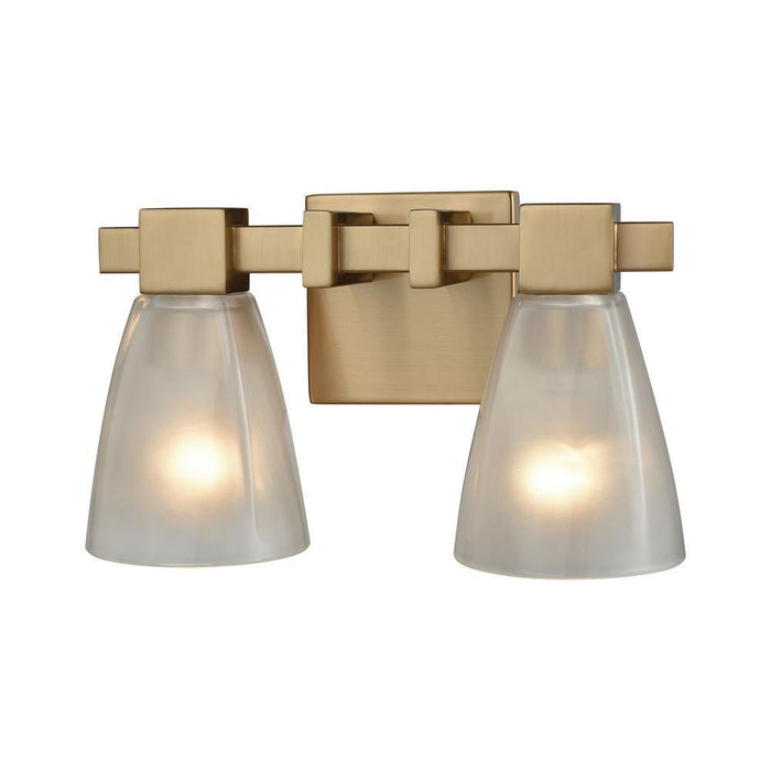 Elk Ensley 2 Light Vanity Lamp In Satin Brass Model: 11991/2