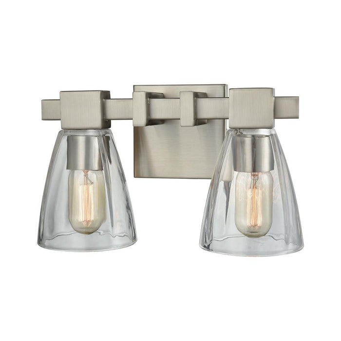 Elk Ensley 2 Light Vanity Lamp In Satin Nickel Model: 11981/2