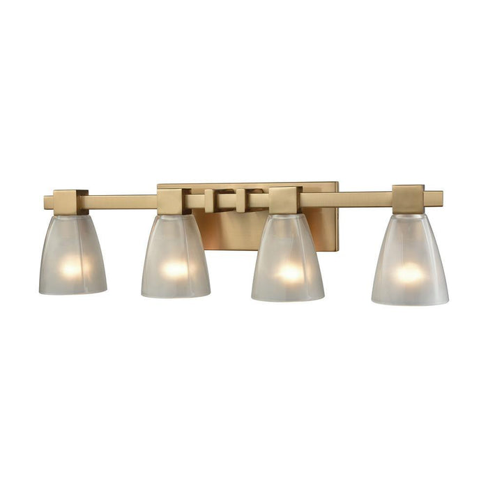 Elk Ensley 4 Light Vanity Lamp In Satin Brass Model: 11993/4