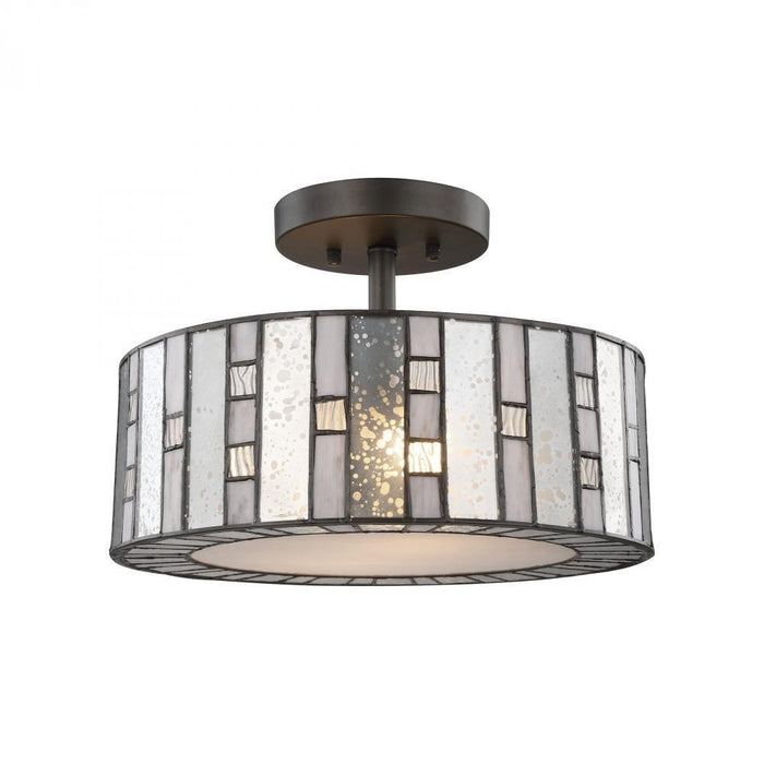 Elk Ethan 2 Light Semi Flush In Tiffany Bronze Model: 70213/2