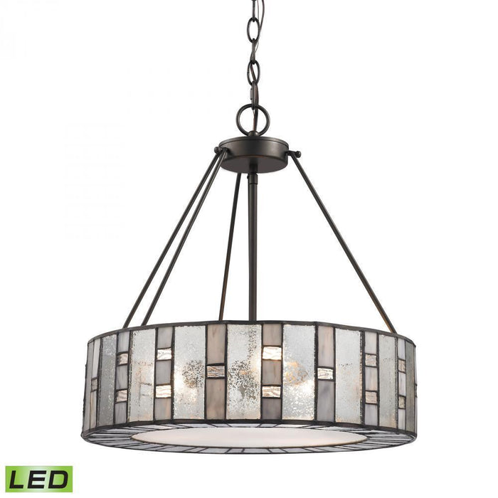 Elk Ethan 3 Light Chandelier In Tiffany Bronze Model: 70212/3-LED