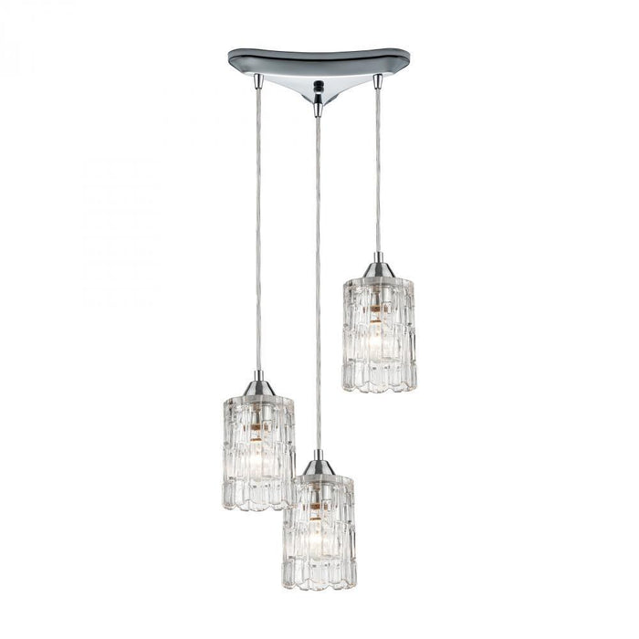 Elk Ezra 3 Light Triangular Mini Pendant Fixture Model: 17414/3