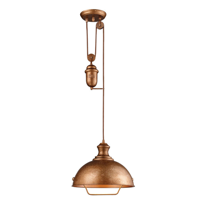 Elk Farmhouse 1 Light Adjustable Pendant In Model: 65061-1