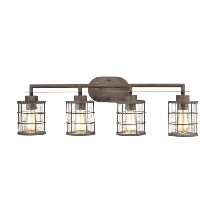 Elk Gilbert 4 Light Vanity Light In Rusted Coffee Model: 18366/4