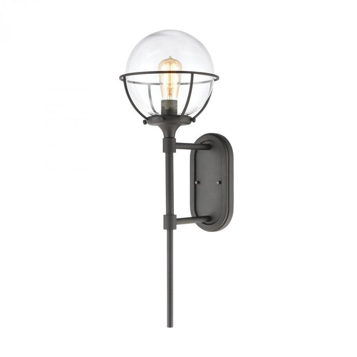 Elk Girard 1 Light Sconce In Charcoal With Clear Model: 57291/1