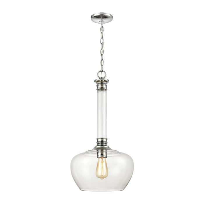 Elk Glasgow 1 Light Pendant In Polished Chrome Model: 46845/1