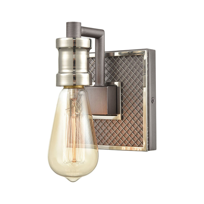 Elk Gridiron 1 Light Vanity Light In Weathered Model: 15491/1