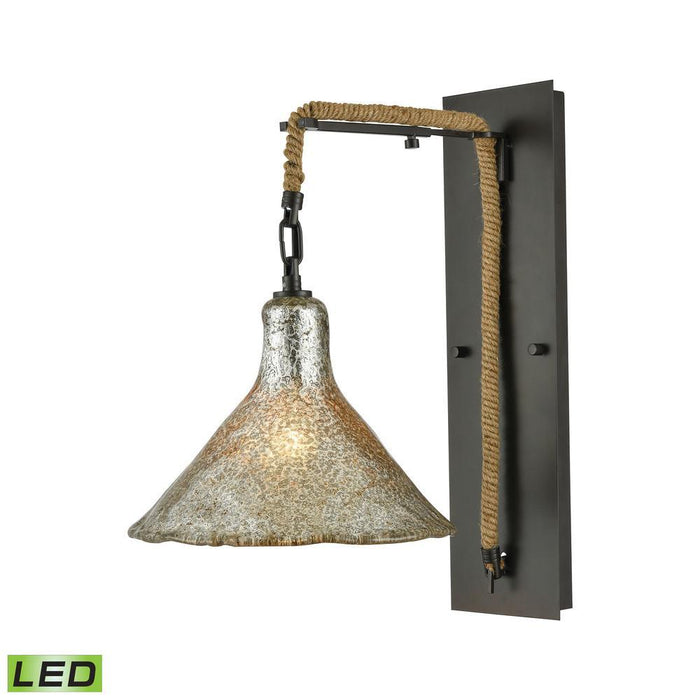 Elk Hand Formed Glass 1 Light Wall Lamp In Oiled Model: 10436/1SCN-LED