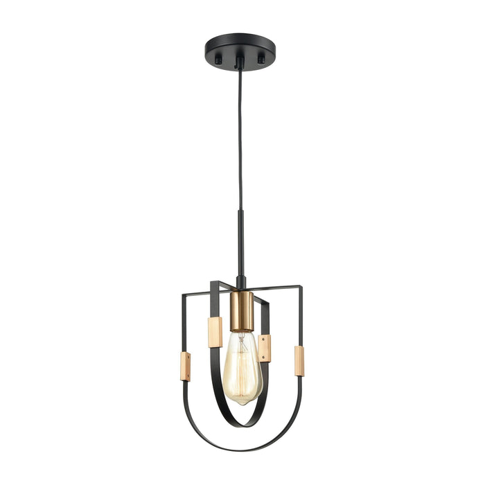 Elk Heathrow 1 Light Mini Pendant In Matte Black Model: 15455/1