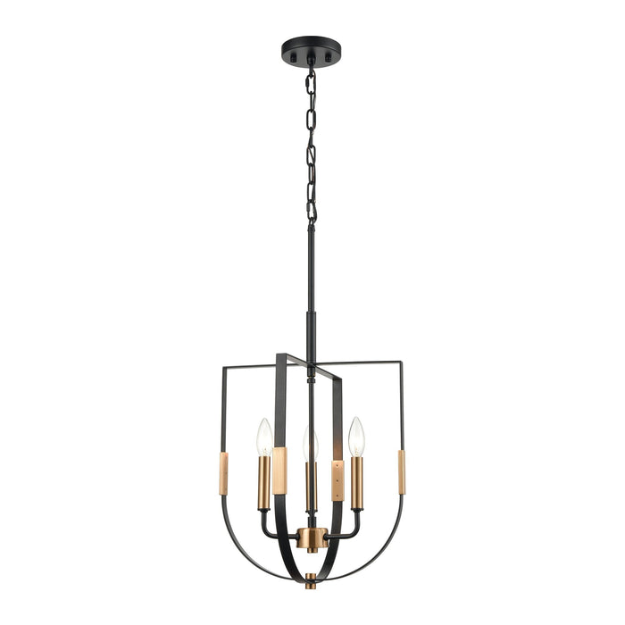 Elk Heathrow 3 Light Pendant In Matte Black And Model: 15456/3