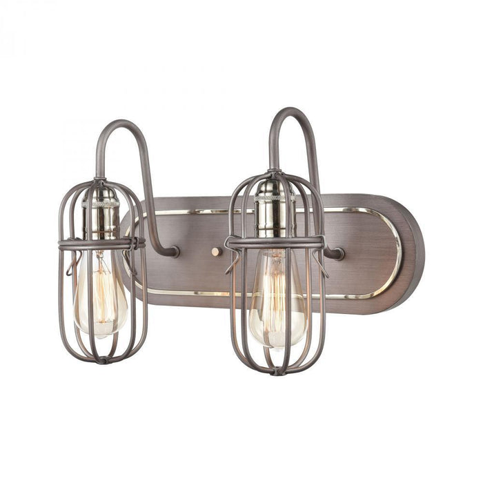 Elk Industrial Cage 2 Light Vanity Light In Model: 55062/2