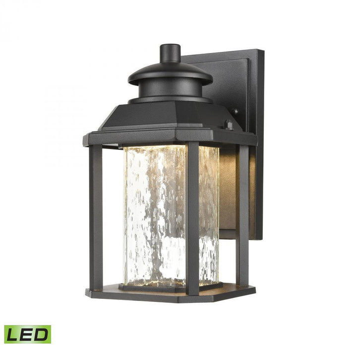 Elk Irvine Sconce In Matte Black With Seedy Glass Model: 87120/LED