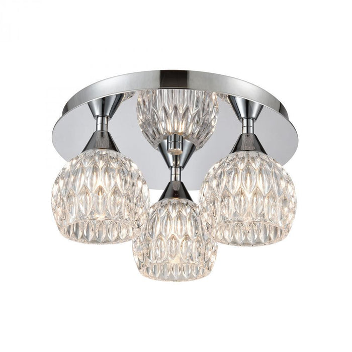 Elk Kersey 3 Light Semi Flush Mount In Polished Model: 10823/3