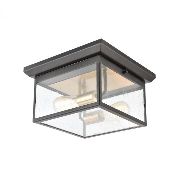 Elk Knowlton 2 Light Flush Mount In Matte Black Model: 46683/2