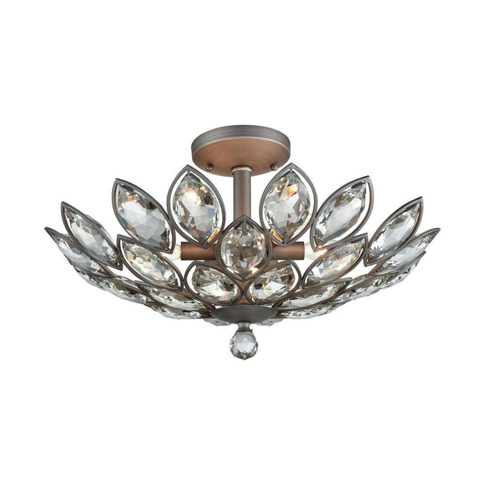 Elk La Crescita 6 Light Semi Flush In Weathered Model: 11151/6