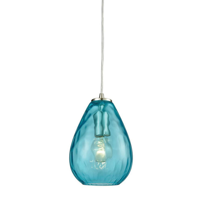 Elk Lagoon 1 Light Mini Pendant In Satin Nickel Model: 10770/1