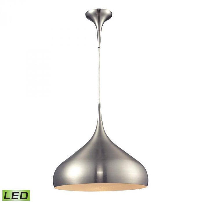 Elk Lindsey 1 Light Pendant In Satin Nickel With Model: 31442/1SN-LED