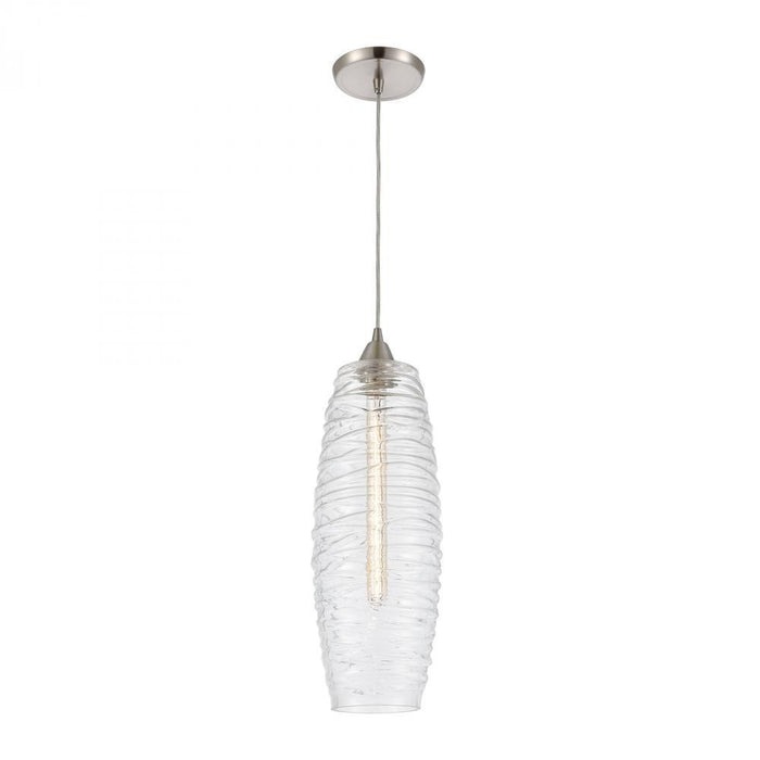 Elk Liz 1 Light Mini Pendant In Satin Nickel With Model: 21192/1