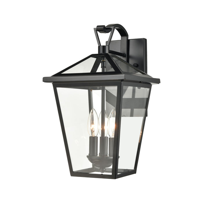 Elk Main Street 3 Light Outdoor Sconce In Black Model: 45471/3