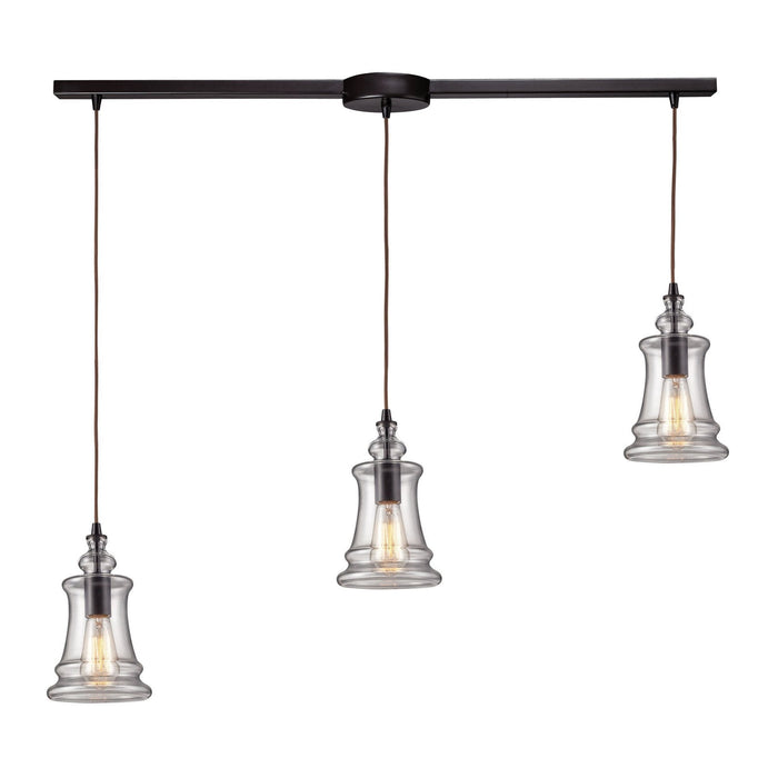 Elk Menlow Park 3 Light Linear Pendant Fixture In Model: 60042-3L