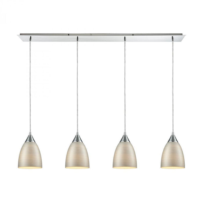 Elk Merida 4 Light Linear Pendant Fixture In Model: 56530/4LP