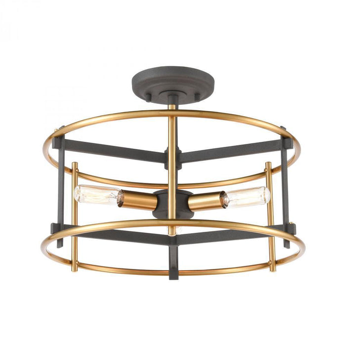 Elk Millington 3 Light Semi Flush Mount In Model: 46651/3