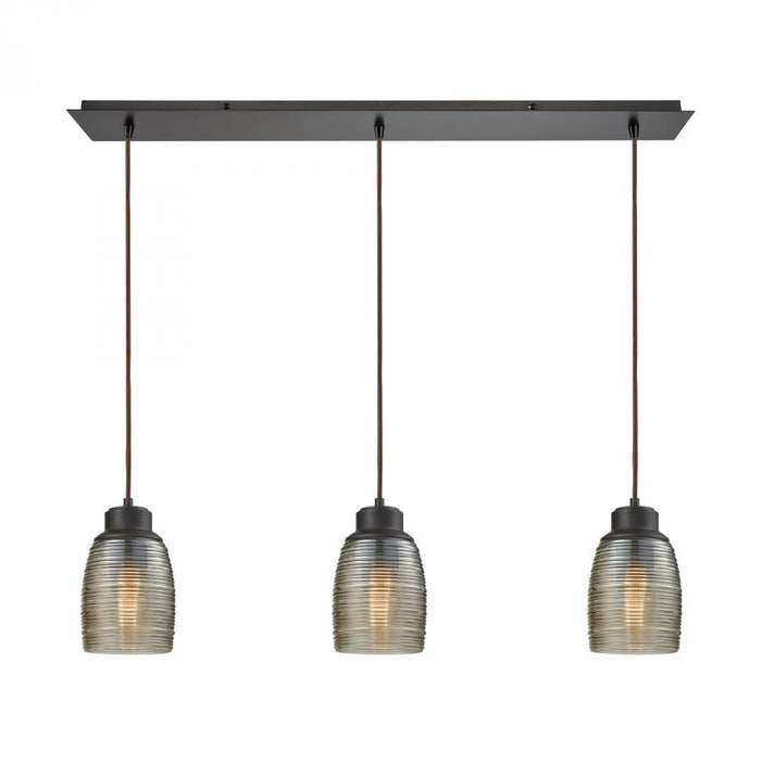 Elk Muncie 3 Light Linear Mini Pendant Fixture In Model: 46216/3LP