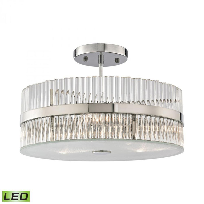 Elk Nescott 3 Light Semi Flush In Chrome With Model: 45285/3-LED