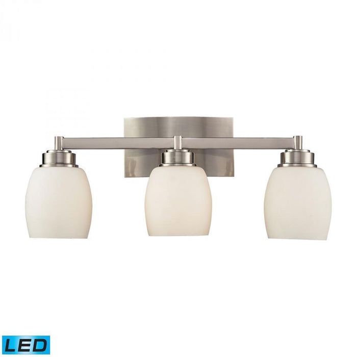 Elk Northport 3 Light Vanity Lamp In Satin Nickel Model: 17102/3-LED