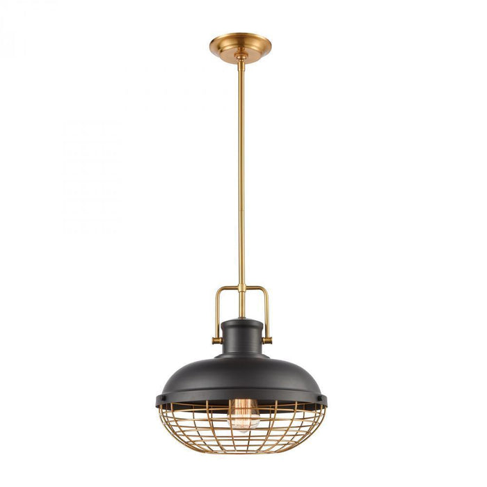 Elk Nostalgia 1 Light Pendant In Matte Black Model: 46585/1