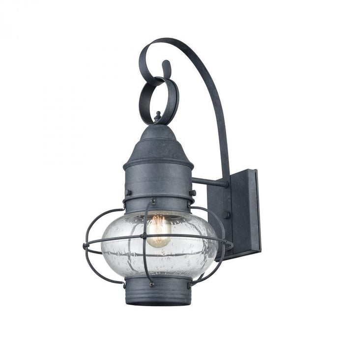 Elk Onion 1 Light Outdoor Wall Lantern In Aged Model: 57171/1