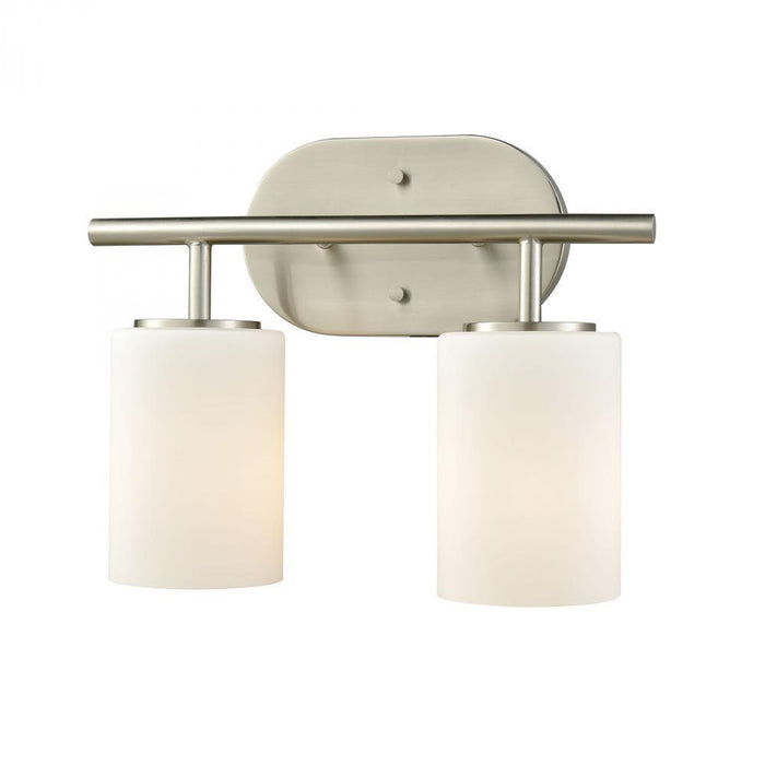 Elk Pemlico 2 Light Vanity Lamp In Satin Nickel Model: 57131/2