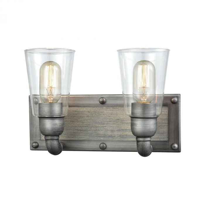 Elk Platform 2 Light Vanity Lamp In Weathered Model: 14471/2