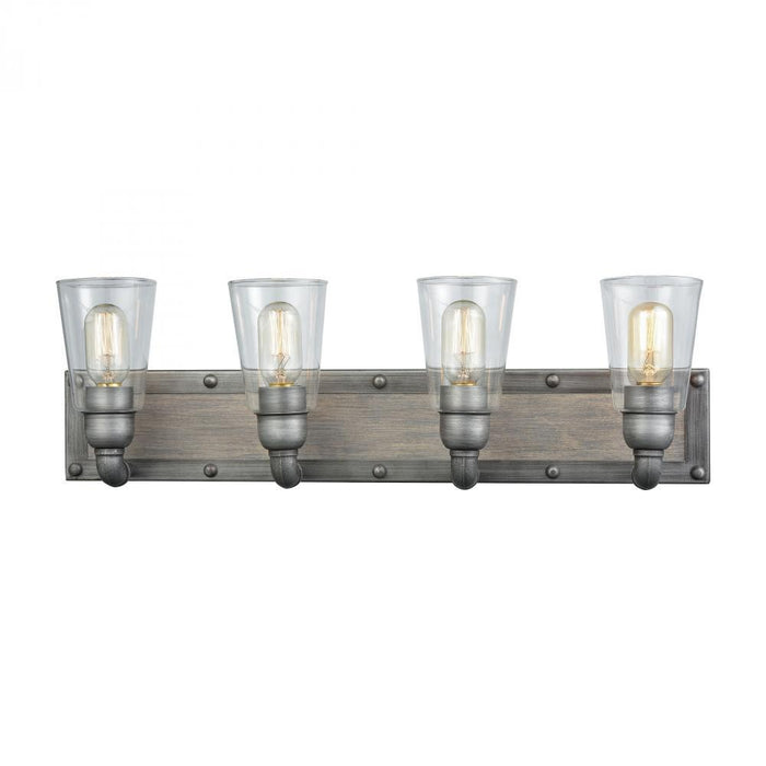 Elk Platform 4 Light Vanity Lamp In Weathered Model: 14473/4